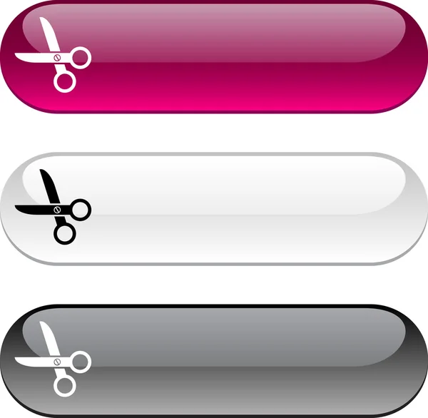 Ciseaux bouton . — Image vectorielle