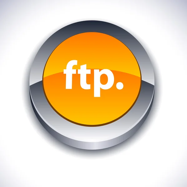Кнопка FTP 3d . — стоковый вектор