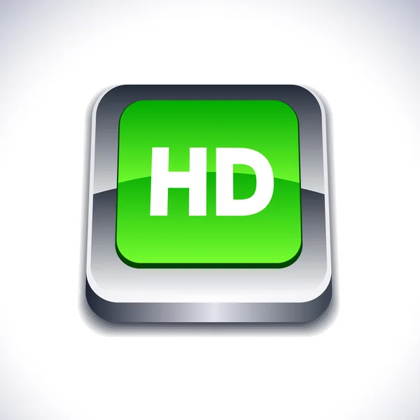 Bouton HD 3d . — Image vectorielle