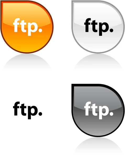 Przycisk FTP. — Wektor stockowy