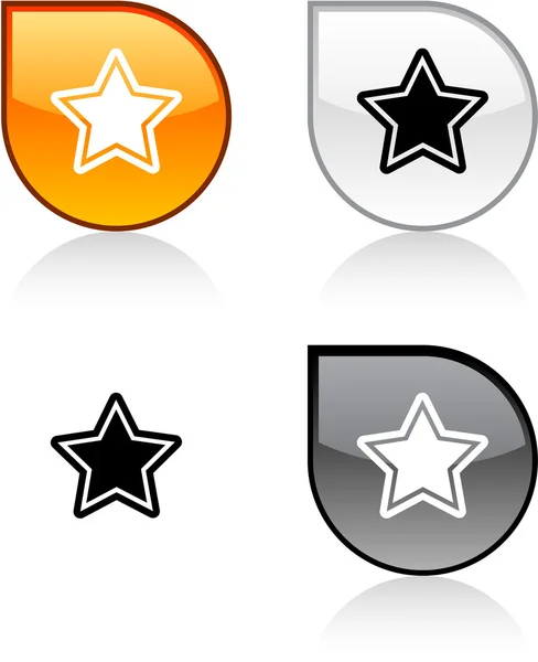 Star button. — Stock Vector