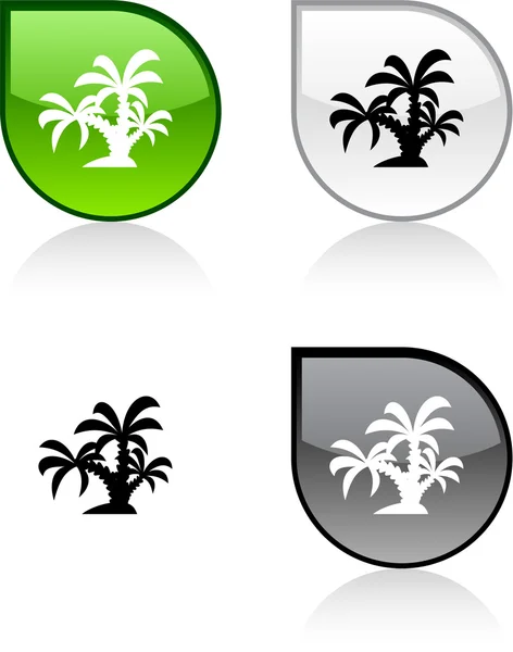 Bouton tropical . — Image vectorielle