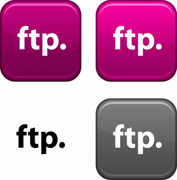 FTP button. — Stock Vector