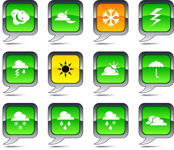 Weather balloon icons. — Stock Vector