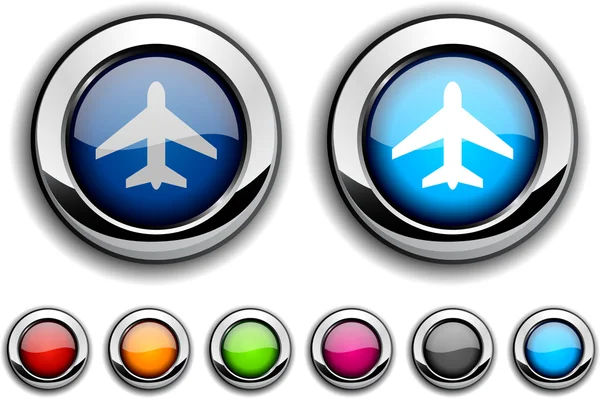 Aircraft button. — Stockový vektor
