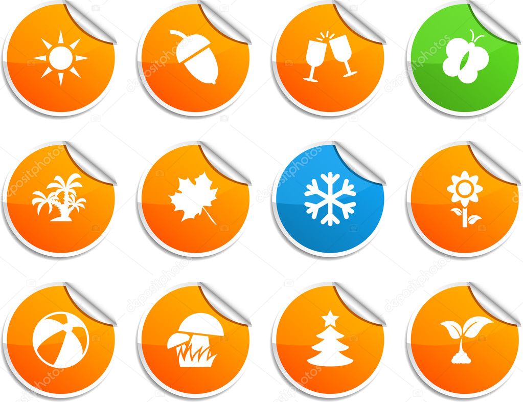 Seasons stickers.
