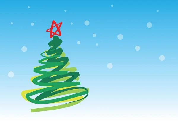 Árvore de Natal- 1 de 6 cartão de Natal —  Vetores de Stock