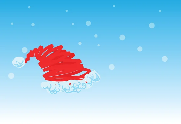 サンタ クロースの帽子 - 6 枚のカード クリスマス 3 — ストックベクタ