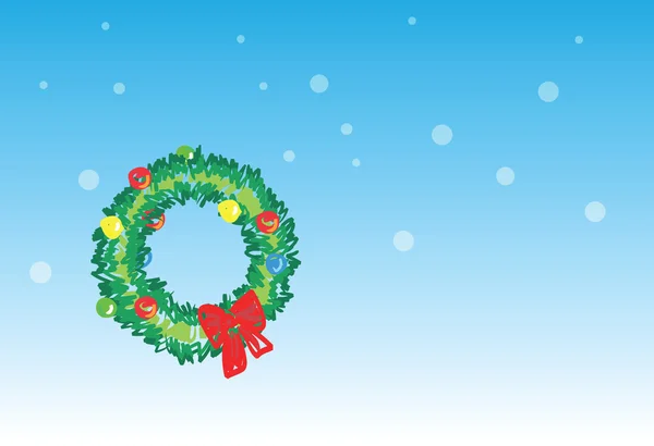 クリスマスの花輪 - 6 クリスマス カード 5 — ストックベクタ