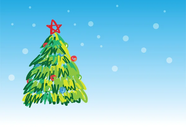 Christmas tree - 6 van 6 kerstkaarten — Stockvector