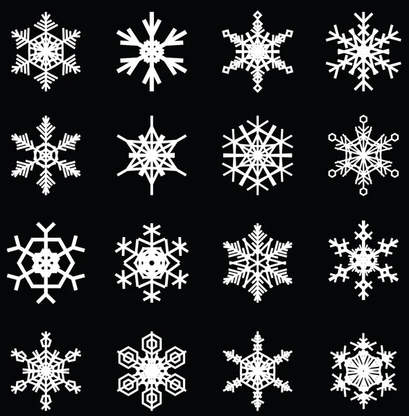Set de copos de nieve — Vector de stock