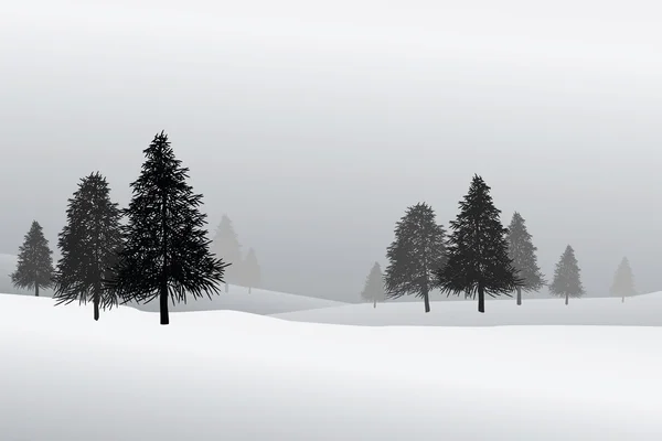 Χιόνι σκηνή — Διανυσματικό Αρχείο