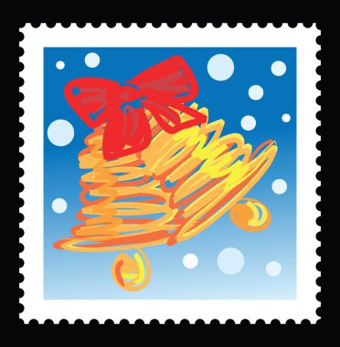 Christmas stamp clipart