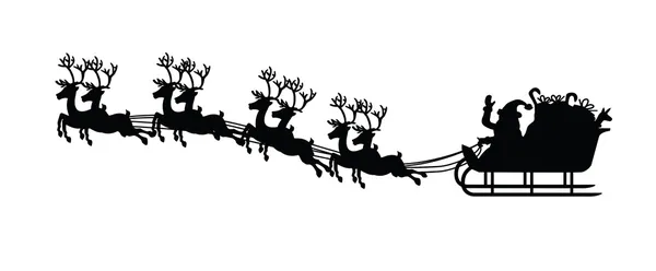 Santa claus and his sledge — Stock Vector