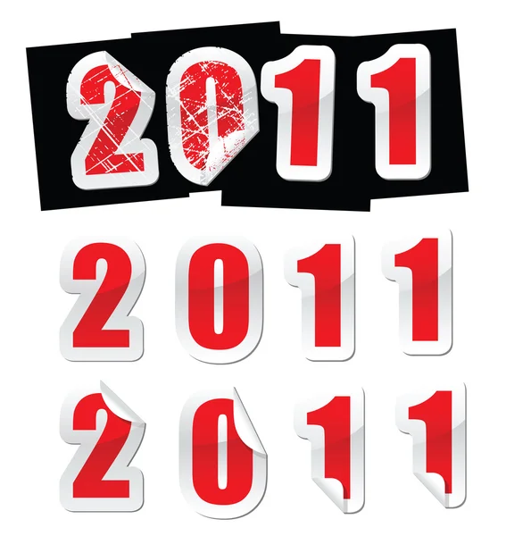 New year sticker — Stock Vector