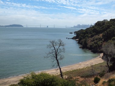 Angel Island San Francisco Körfezi'Beach ocağı