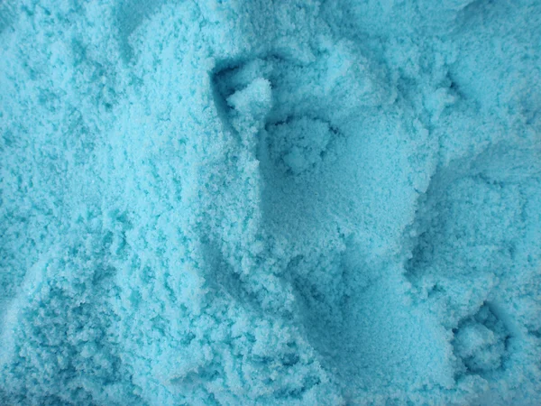 Gran Cantidad Sal Baño Azul Claro Con Agujeros Cuchara Ella — Foto de Stock