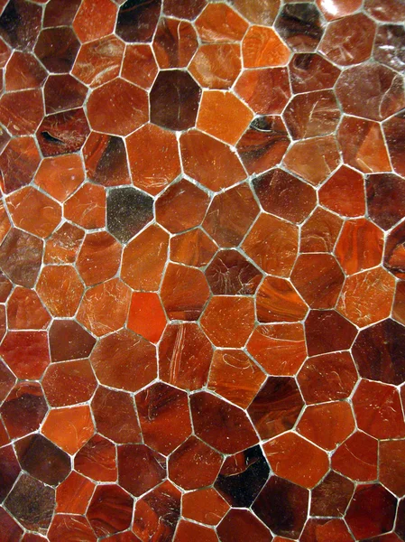 Laranja azulejo mosaico padrão — Fotografia de Stock