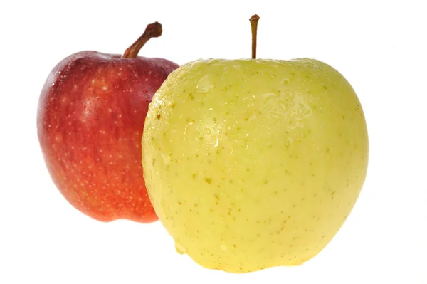 Gula och röda äpple — Stockfoto