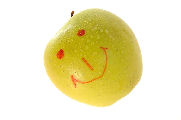 Яблоки с улыбкой — стоковое фото