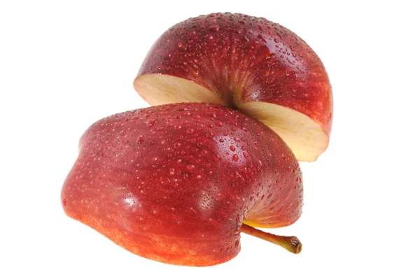 Κόψτε το κόκκινο μήλο — Φωτογραφία Αρχείου