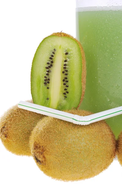Buah kiwi dan segelas jus — Stok Foto
