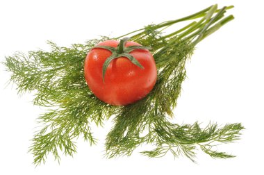 Tomatoes and dill clipart