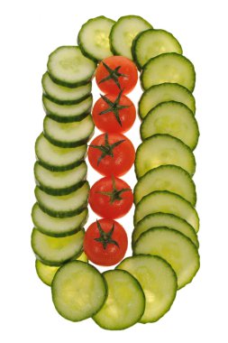 Domates ve salatalık.