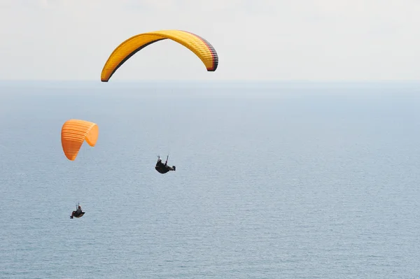 Paragliding nad mořem — Stock fotografie