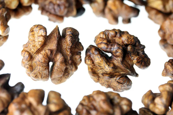 Roasted Nuts Isolated White Background — Stock Photo, Image