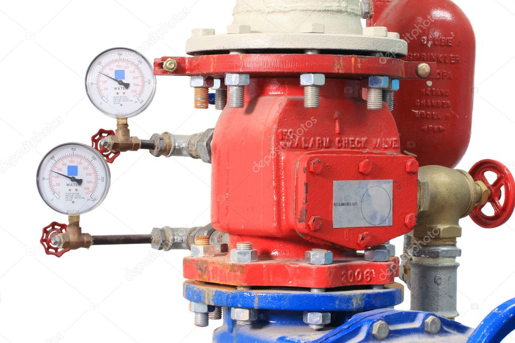 Fire Sprinkler Control System isolated on white