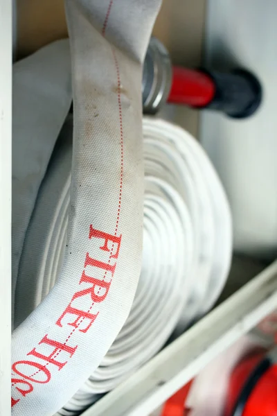 Fire Fighting Equipment Fire Hose Flexible Tube — Stock Photo, Image