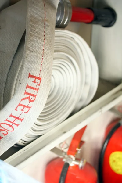 Equipo Contra Incendios Manguera Contra Incendios Tubo Flexible —  Fotos de Stock
