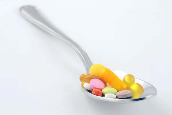 stock image Spoon & pills