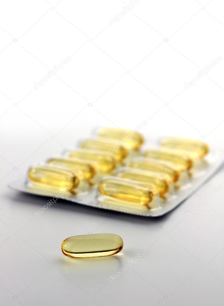 Yellow gel pill