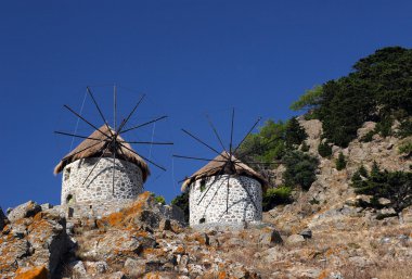 Windmills near Kontias clipart