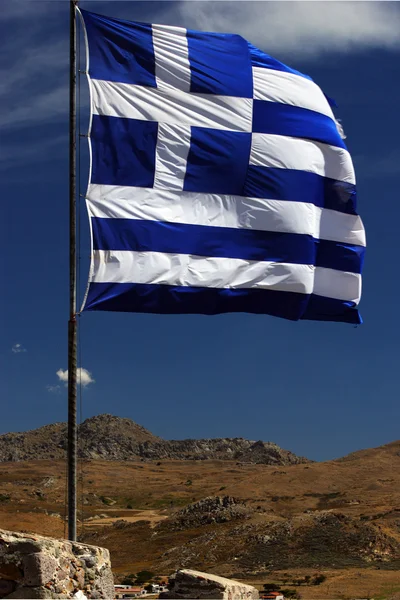 Bandeira grega — Fotografia de Stock