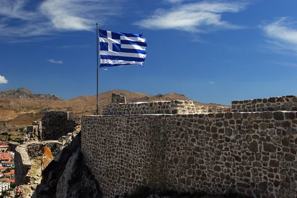 stock image Greek flag