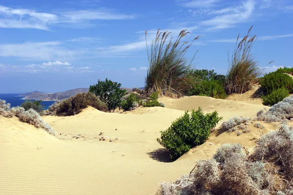 Піщані дюни на острові Лемнос Стокове Фото