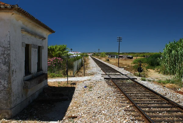 Železniční stanice v Portugalsku — Stock fotografie