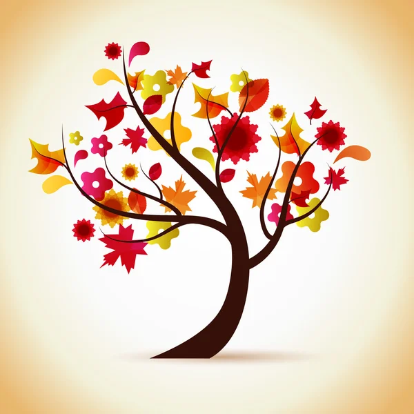 Höstens träd illustration — Stock vektor