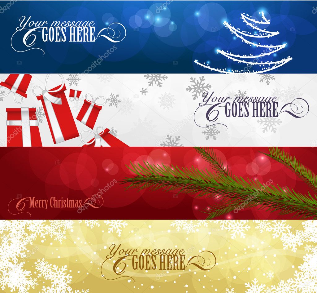 Set of winter christmas banners vol. 01