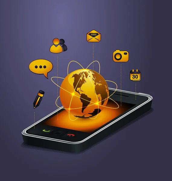 Мобильная Коммуникация — стоковый вектор