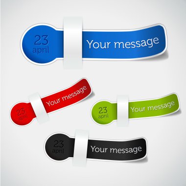 Set of labels clipart