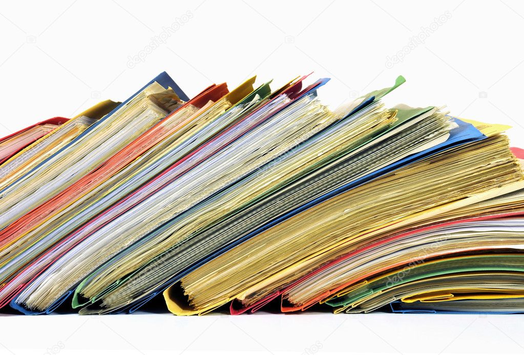 Multicolored files and folders