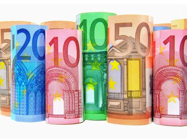 Банкноти євро валюті — стокове фото