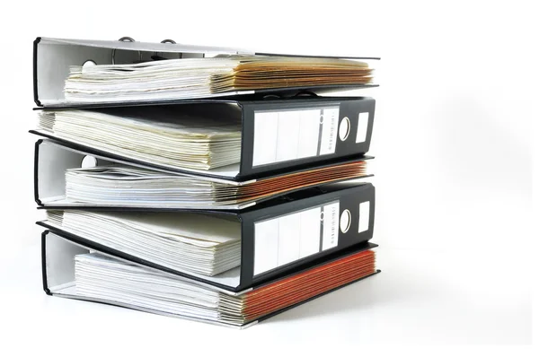 Stack Office Files Documents White Background — Stock Photo, Image