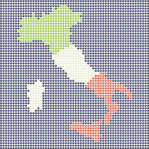 Carte stylisée de l'Italie — Image vectorielle