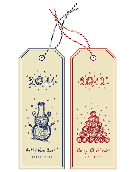 Новогодние и рождественские баннеры — стоковый вектор