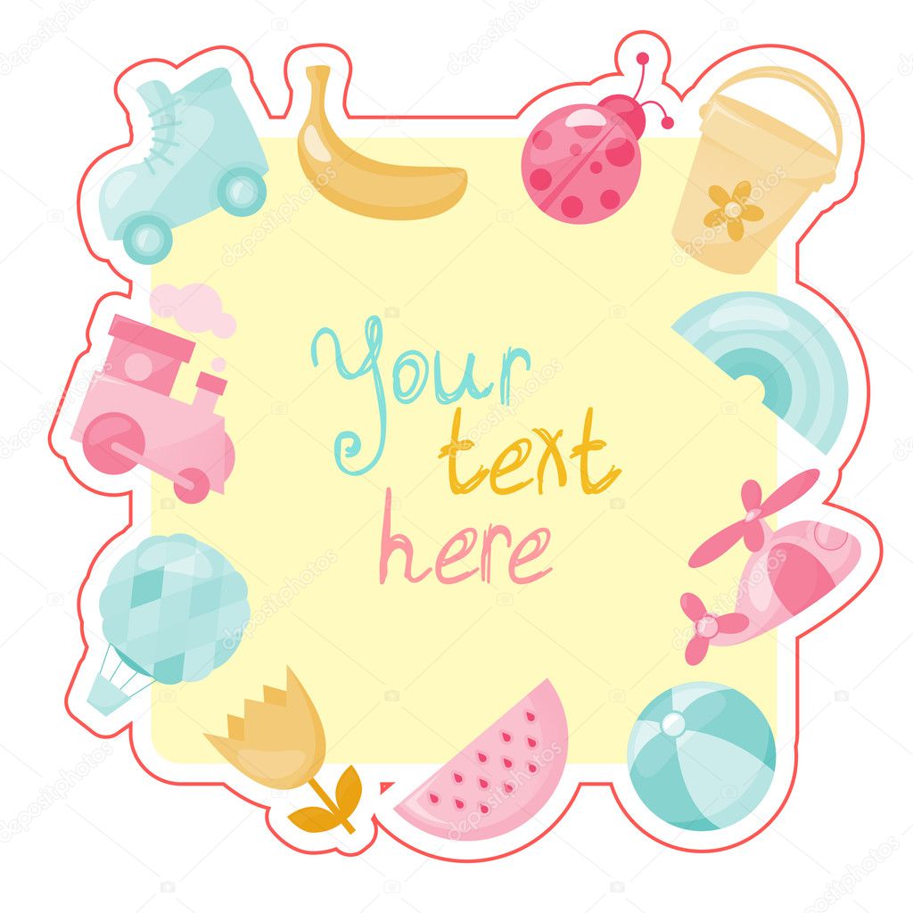 Baby frame with place for your text